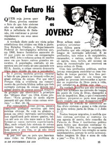 Testemunhas de Jeová e Universidade - Despertai de 1969