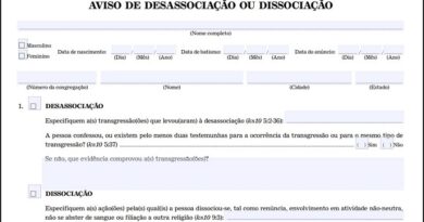 Formulário Desassociação JW